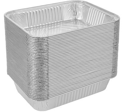 120x Aluminium Disposable Foil Food Container Trays Pans Baking Roast Bulk 22x15.5x5cm