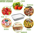 Premium Aluminium Foil Food Containers with Lids – 22 x 15 x 4.5cm, 144 Pack