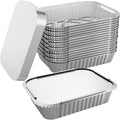 Premium Aluminium Foil Food Containers with Lids – 24 x 18 x 6cm, 240 Pack