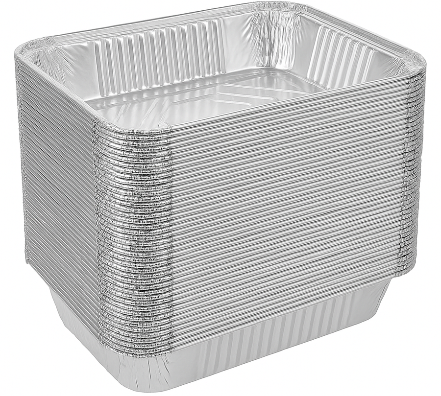 Premium Large Aluminium Foil Baking Trays – 32.5 x 26 x 5.5cm, 240 Pack