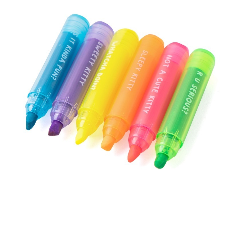 Premium So Many Cats Scented Mini Highlighters - 6 Pack