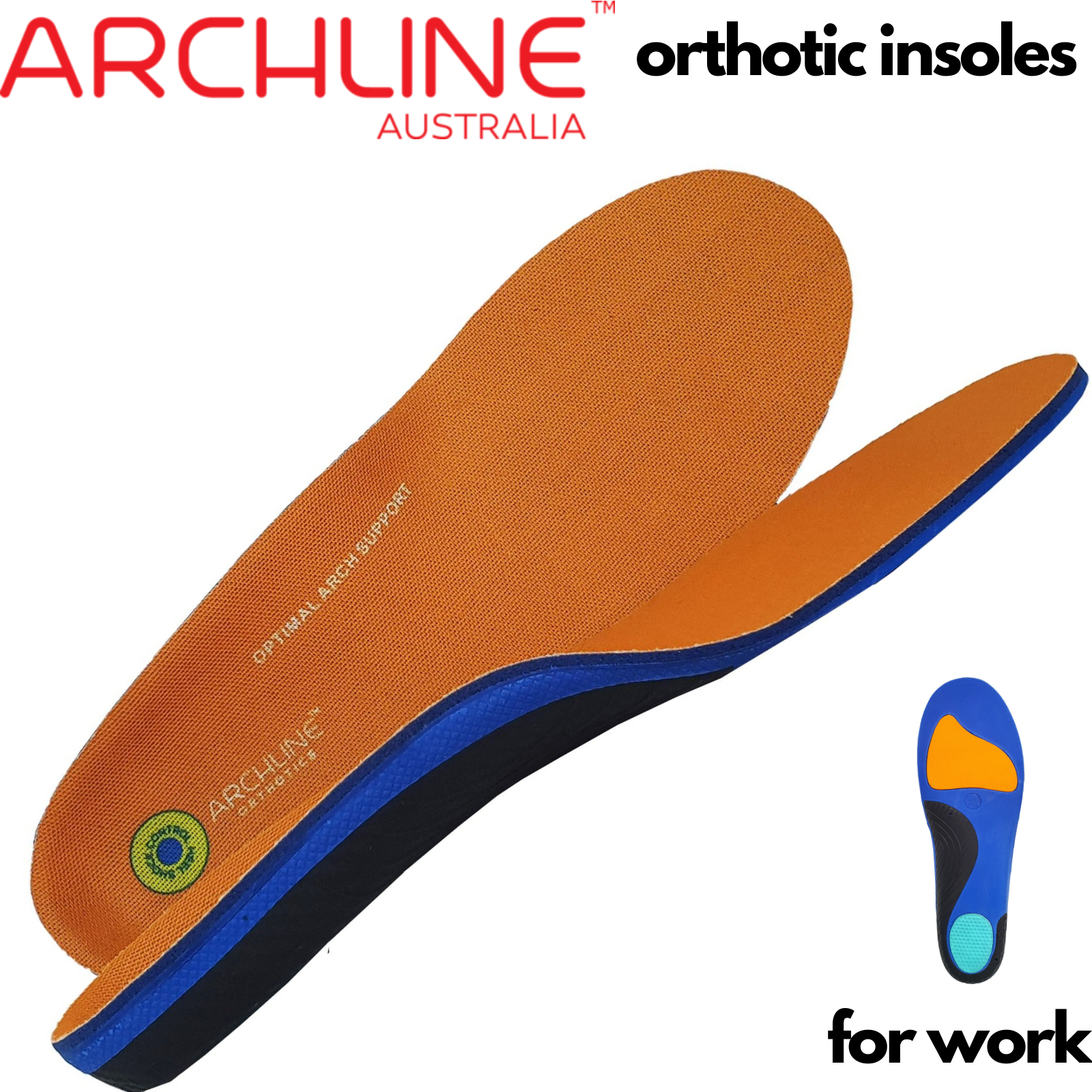 Archline Active Orthotics Full Length Arch Support Insoles - Pain Relief - L (EU 43-44) - SuperSaverAU - view 1