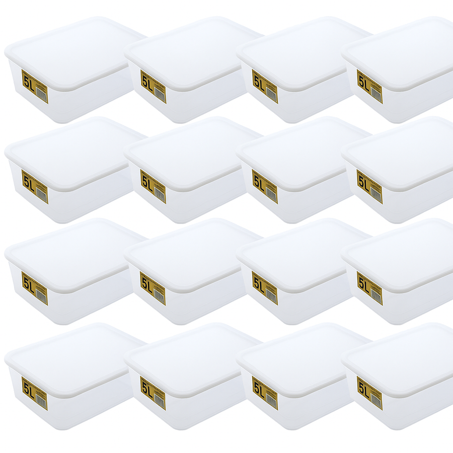 Premium 5L Food Storage Containers with Lids – 16 Pack Made in Australia