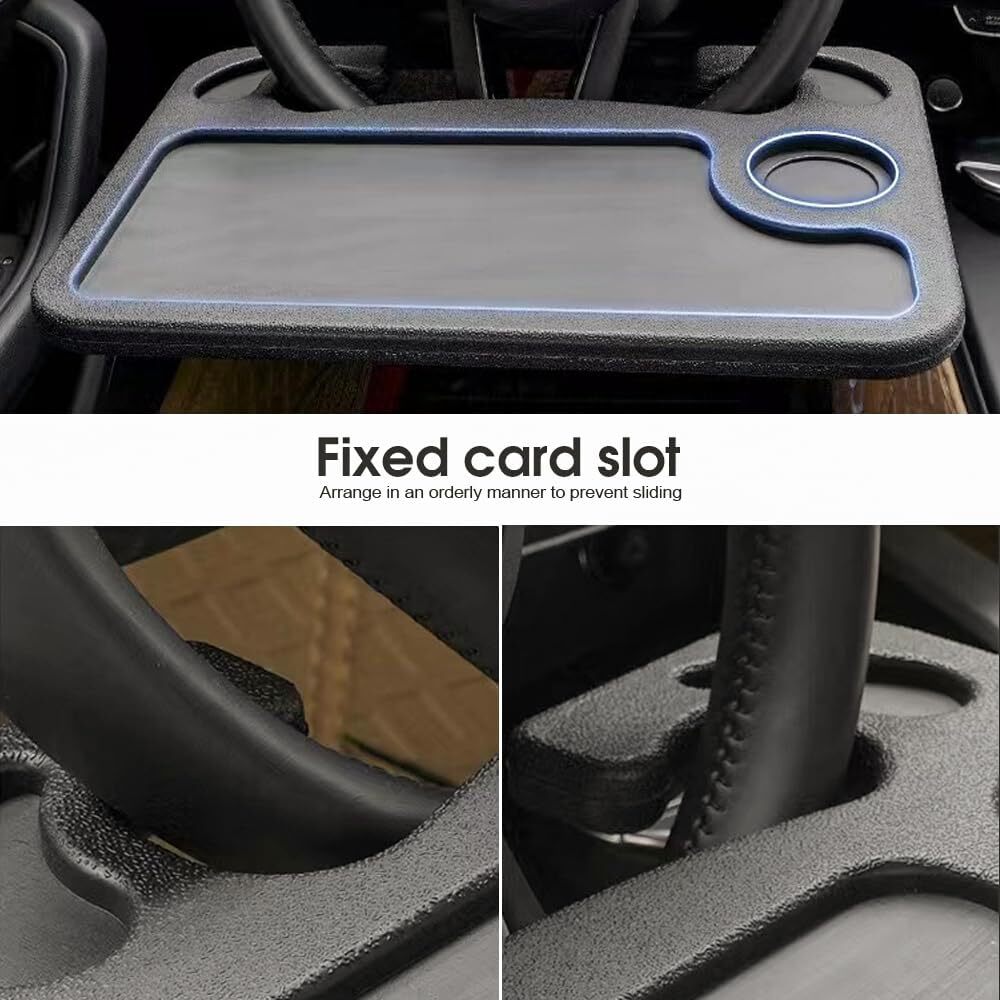 Premium Multi Function Reversible Car Table Tray with Laptop and Drink Holder