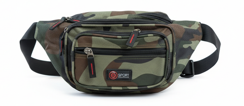 Premium Canvas Camouflage Bum Bag with Adjustable Waist