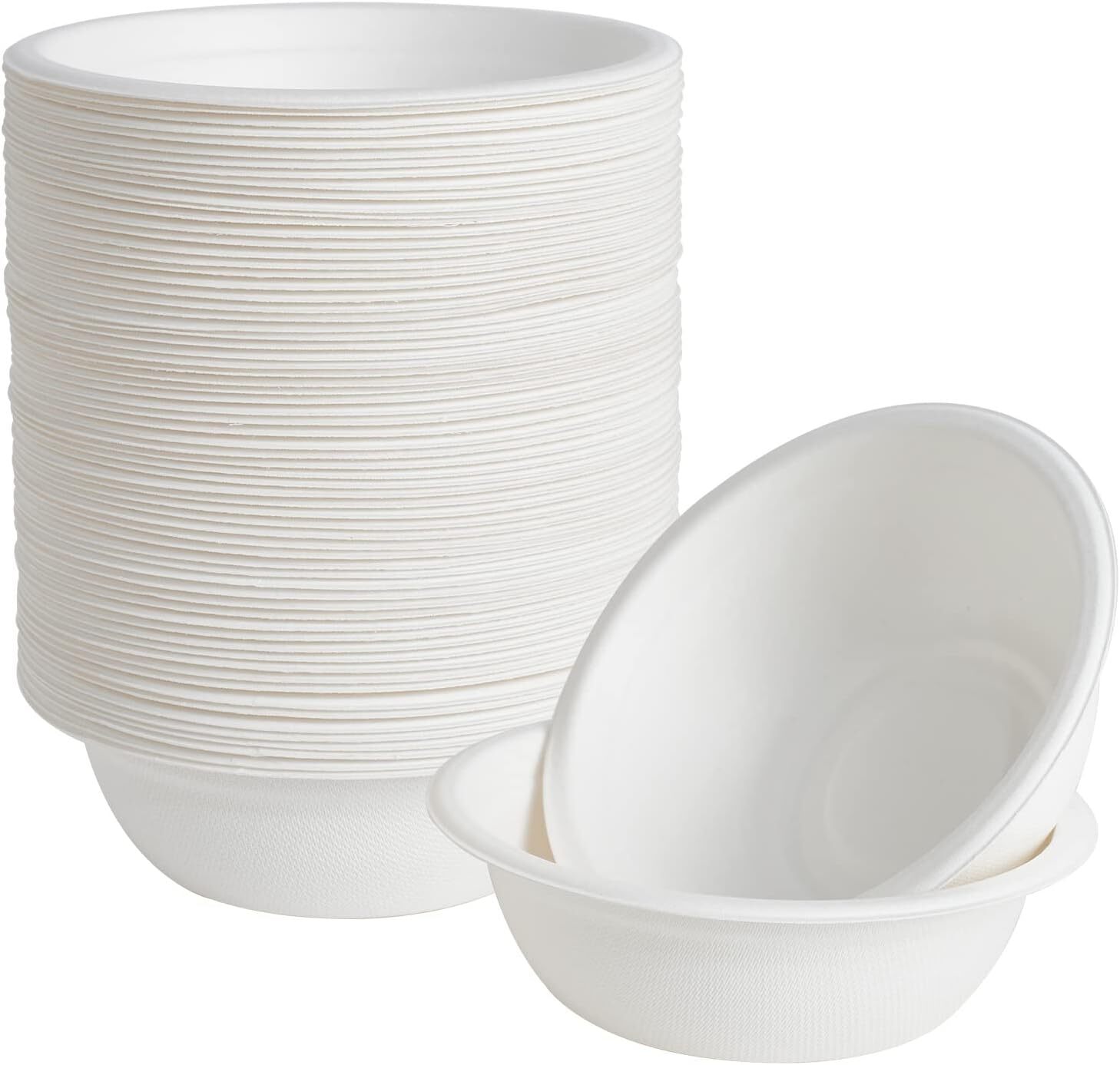 Premium Sugarcane Bagasse Round Bowls – 18cm 450ml, 600 Pack