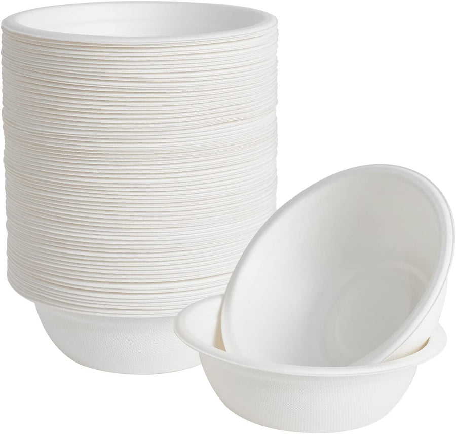 Premium Sugarcane Bagasse Round Bowls – 18cm 450ml, 600 Pack