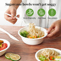 Premium Sugarcane Bagasse Round Bowls – 18cm 450ml, 600 Pack