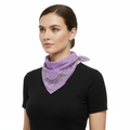 BANDANA Paisley 100% COTTON Head Wrap Durag Bandanna Summer Biker Scarf Mask - Lilac - SuperSaverAU - view 3