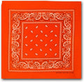 BANDANA Paisley 100% COTTON Head Wrap Durag Bandanna Summer Biker Scarf Mask - Orange - SuperSaverAU - view 2