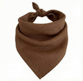 Premium Plain Cotton Bandana - Brown, 54 x 54cm