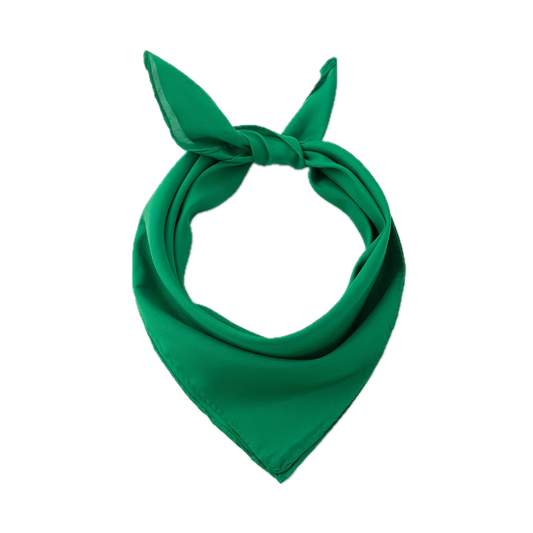 Plain Bandana 100% COTTON Head Wrap Durag Bandanna Summer Biker Scarf Mask - Green