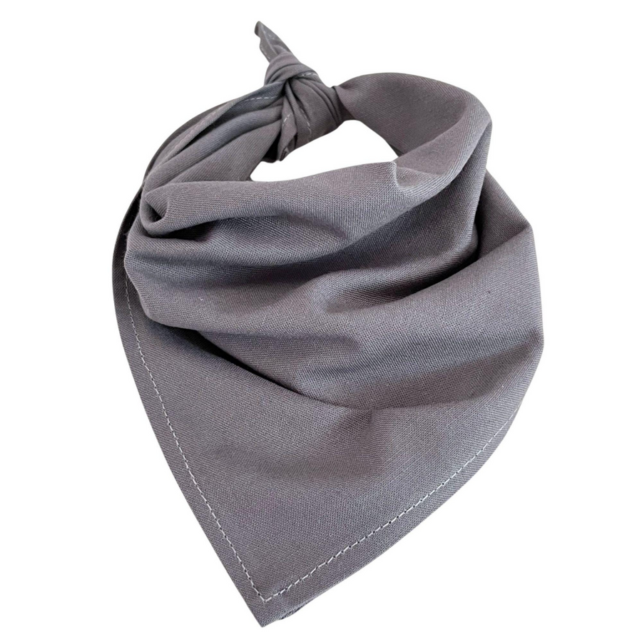 Premium Plain Cotton Bandana - Grey, 54 x 54cm