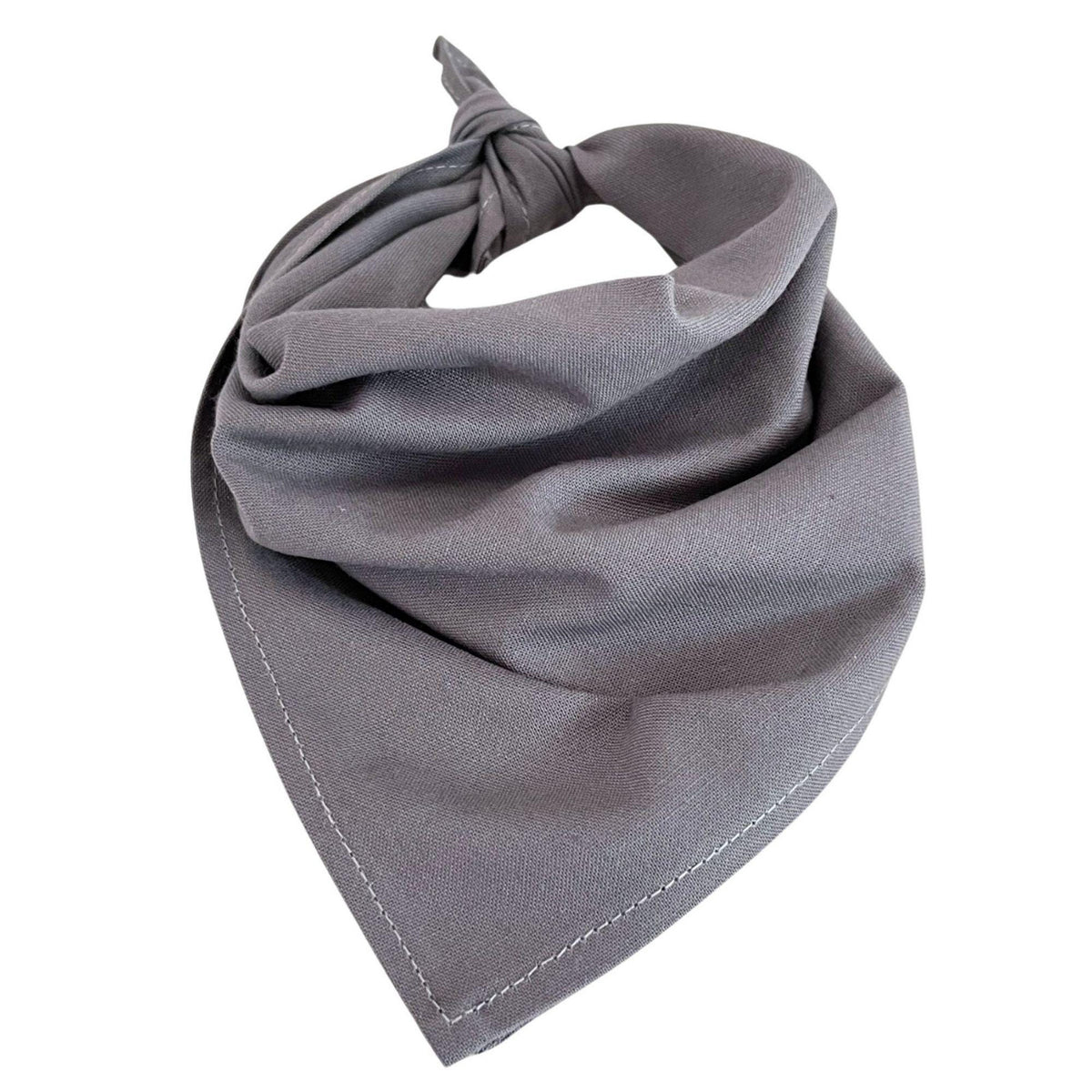 Premium Plain Cotton Bandana - Grey, 54 x 54cm