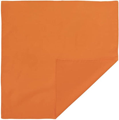 Plain Bandana 100% COTTON Head Wrap Durag Bandanna Summer Biker Scarf Mask - Orange