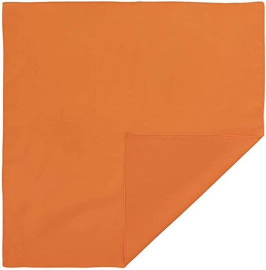 Plain Bandana 100% COTTON Head Wrap Durag Bandanna Summer Biker Scarf Mask - Orange