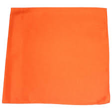 Plain Bandana 100% COTTON Head Wrap Durag Bandanna Summer Biker Scarf Mask - Orange