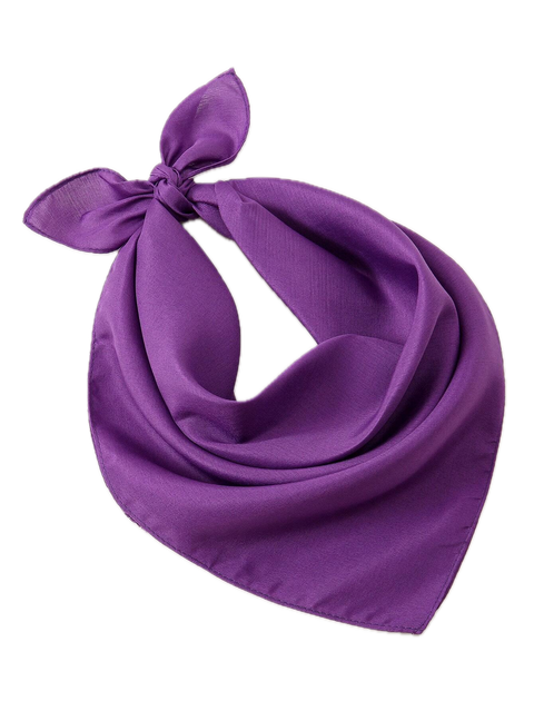 Premium Plain Cotton Bandana - Purple, 54 x 54cm