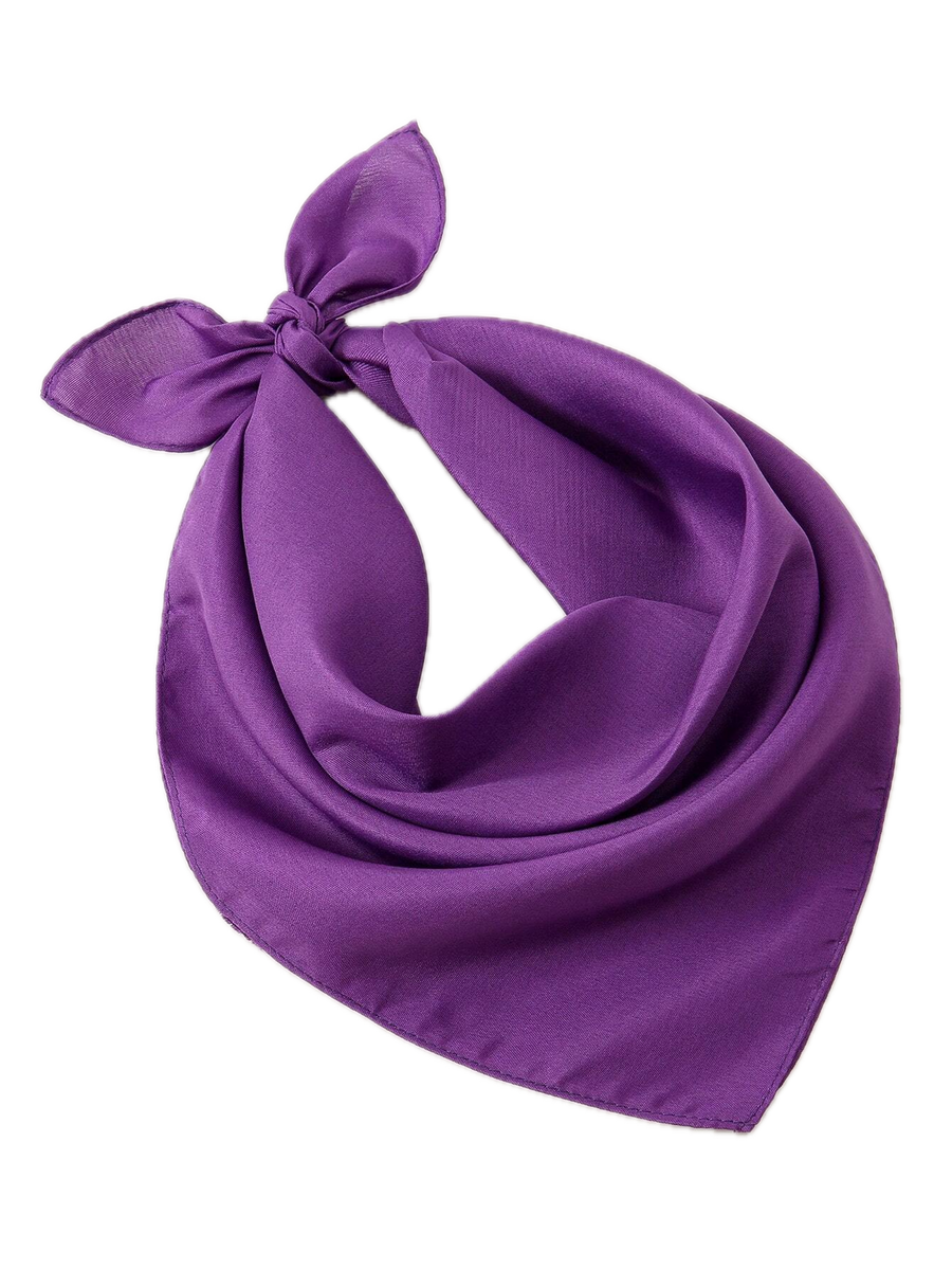 Premium Plain Cotton Bandana - Purple, 54 x 54cm