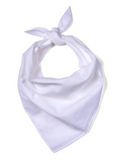 Plain Bandana 100% COTTON Head Wrap Durag Bandanna Summer Biker Scarf Mask - White - SuperSaverAU - view 1