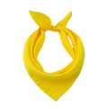 Premium Plain Cotton Bandana - Yellow, 54 x 54cm