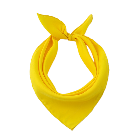 Premium Plain Cotton Bandana - Yellow, 54 x 54cm