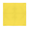 Premium Plain Cotton Bandana - Yellow, 54 x 54cm