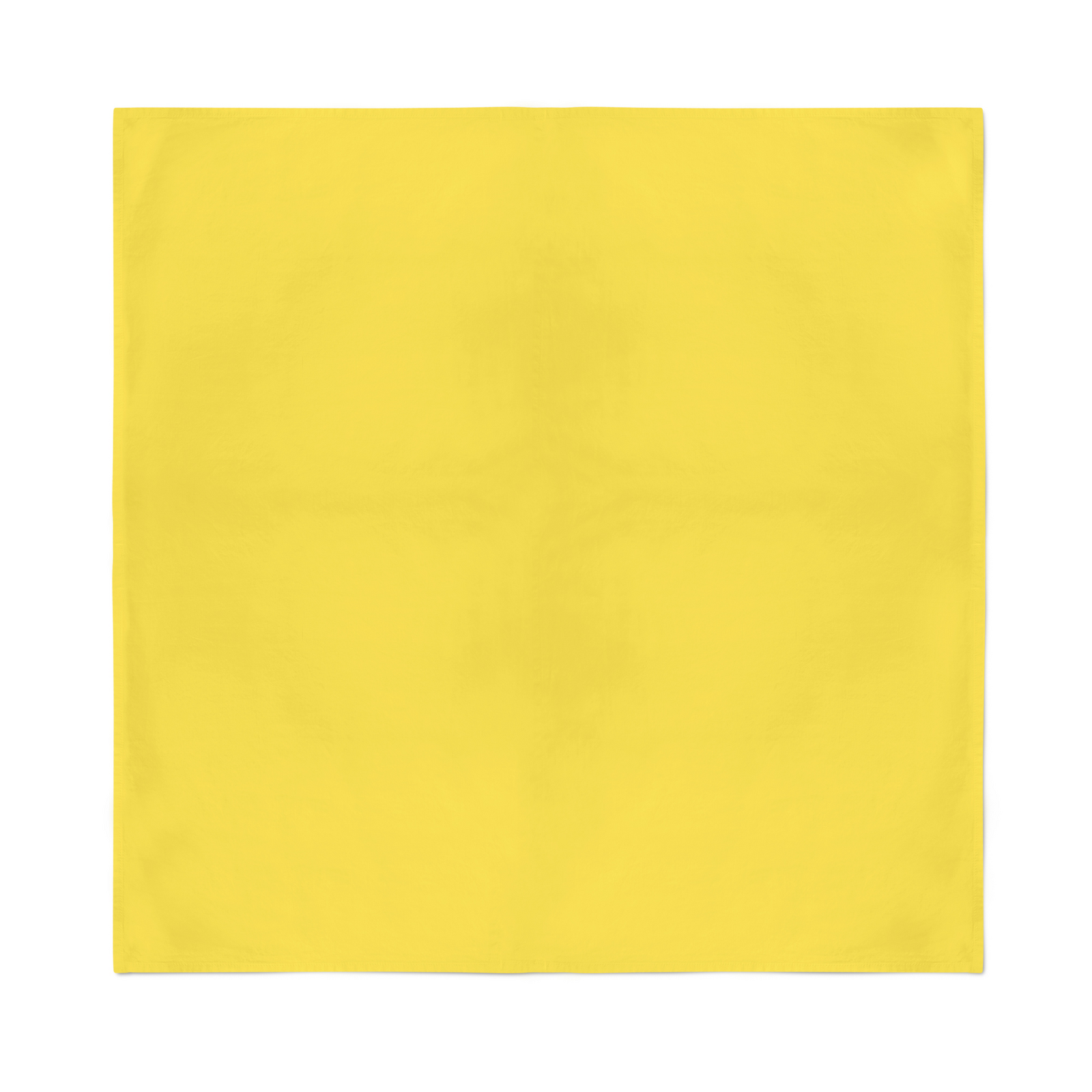 Premium Plain Cotton Bandana - Yellow, 54 x 54cm