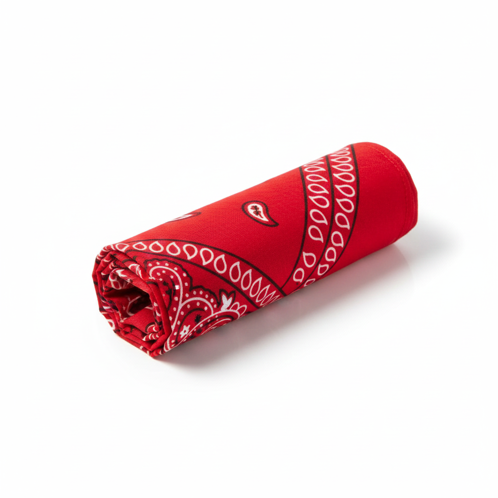 BANDANA Paisley 100% COTTON Head Wrap Durag Bandanna Summer Biker Scarf Mask - Red - SuperSaverAU - view 3