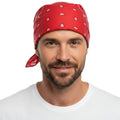 BANDANA Paisley 100% COTTON Head Wrap Durag Bandanna Summer Biker Scarf Mask - Red - SuperSaverAU - view 4