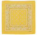 Premium Paisley Cotton Bandana - Yellow, 54 x 54cm