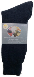 Premium 1 Pair Navy Merino Wool Blend Thermal Work Socks 7-11