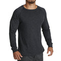 Premium Men's Black Merino Wool Blend Long Sleeve Thermal Top L