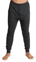 Premium Men's Black Merino Wool Blend Thermal Long Johns L