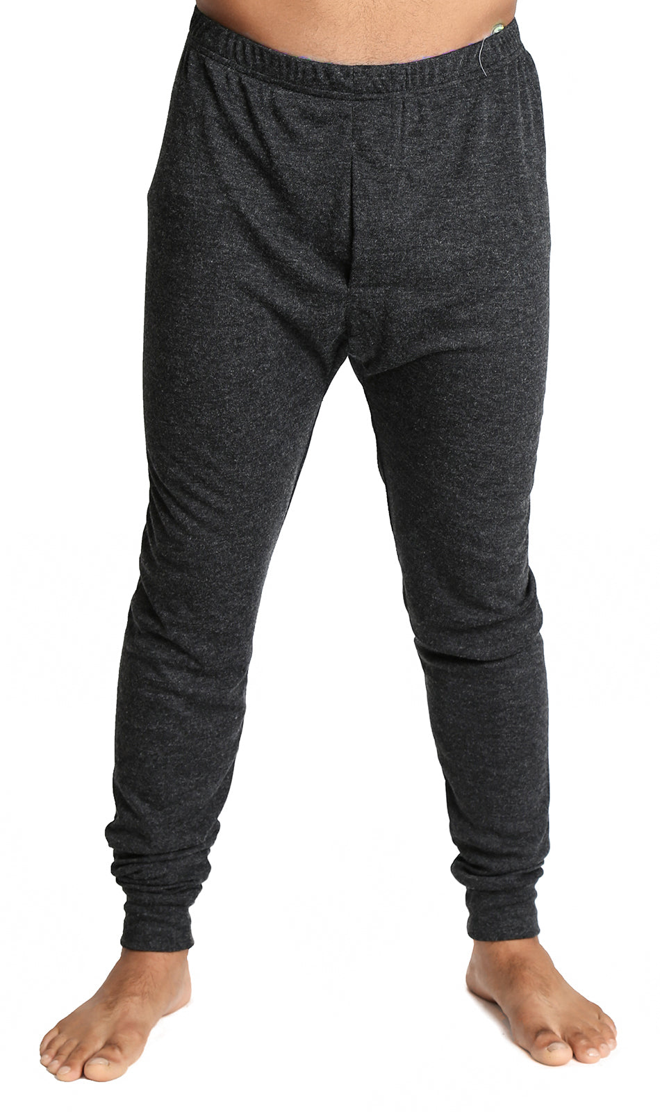 Premium Men's Black Merino Wool Blend Thermal Long John Pants 4XL