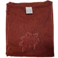 Premium Women's Burgundy Merino Wool Blend V Neck Thermal Top 12-14