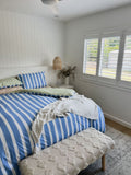Premium Harmony Cotton Reversible Stripe Quilt Cover Set – Queen