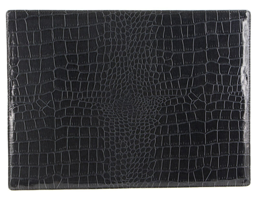 de Burg Crocodile Table Mats Set of 4 - Blue, Elegant Design, Durable PU Material - SuperSaverAU - view 2