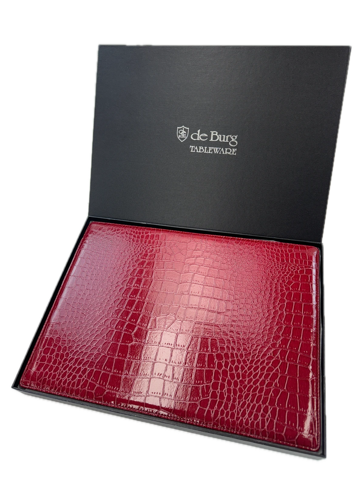 de Burg 4 Piece Table Place Mat Set - Red Croc Pattern, 38x28 cm - SuperSaverAU - view 1