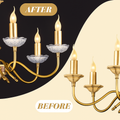 120mm Crystal Chandelier Bobeche with Gold Pins & 30mm Hole for Elegant Decor - SuperSaverAU - view 6
