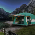 Tasman 3-5 Person Tent Camping Hiking Festival Pop Up Sleeping - Green - SuperSaverAU - view 4