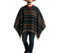 PREMIUM MEXICAN PONCHO Spanish Costume Wild West Cowboy Party Bandit  12467 - SuperSaverAU - view 1