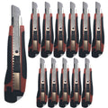 Premium Retractable Box Cutters with Snap-Off 18mm Blades - 12 Pack