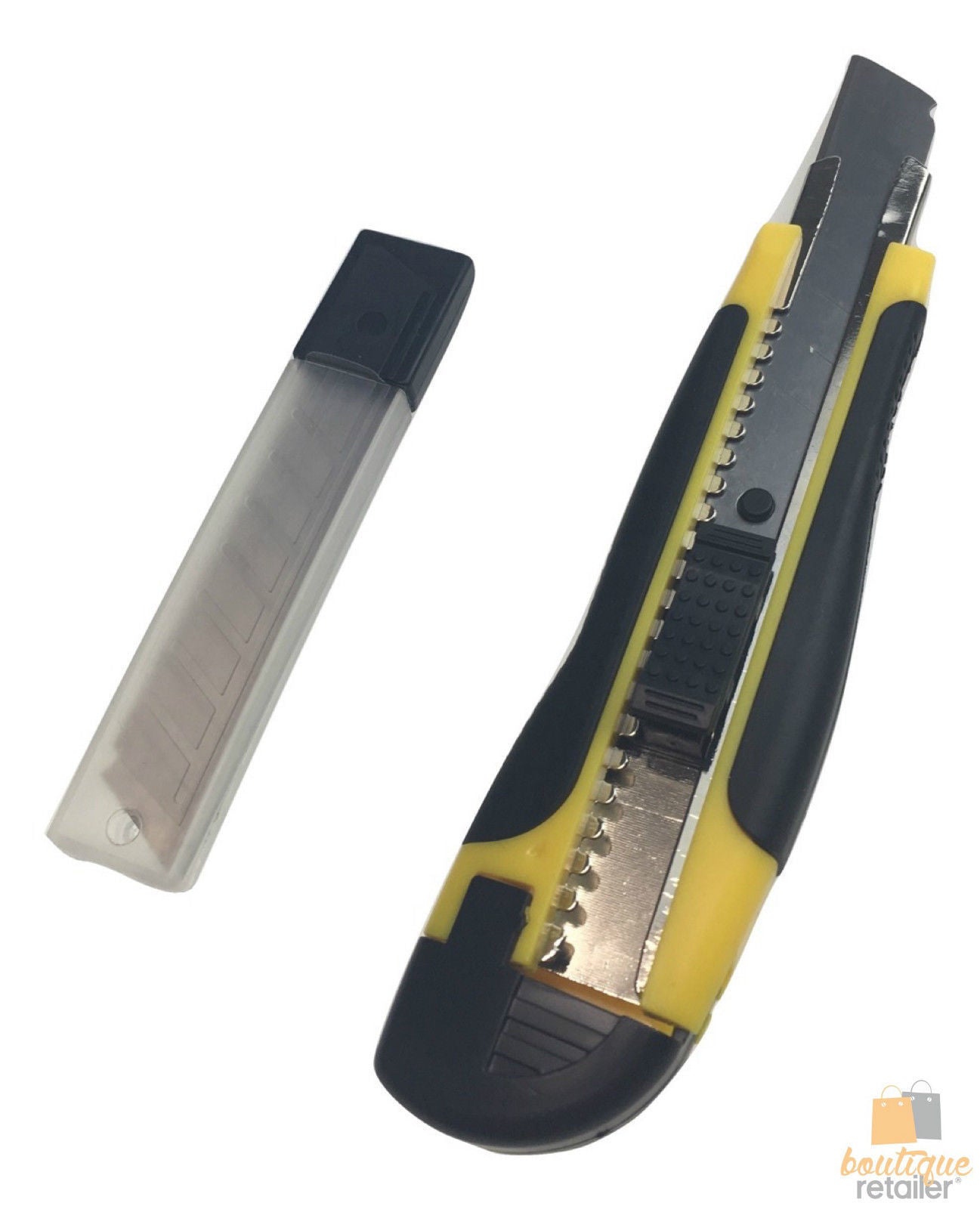 Premium Retractable Box Cutters with Snap-Off 18mm Blades - 12 Pack