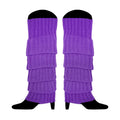Premium 12 Pair Purple Women's 80s Knit Leg Warmers Bulk Pack