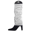 Premium 12 Pack White Knitted 80s Party Leg Warmers