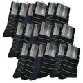 Premium 18 Pair Men's Assorted Cotton Rich Business Dress Socks 6-11