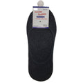 Premium 1 Pair Charcoal Cotton No Show Socks with Non Slip Heel Grip 2-8