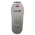 Premium 1 Pair White Cotton No Show Socks with Non Slip Heel Grip 2-8