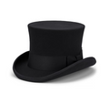 Premium Black 5.5 Inch Australian Wool Felt Top Hat 57cm